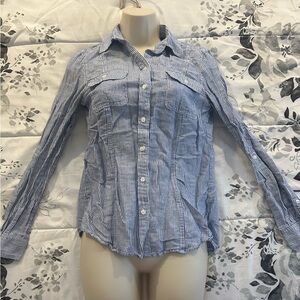 Kenar Blue and White Striped Shirt